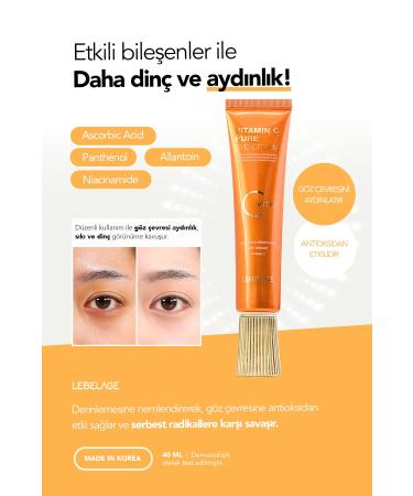 LEBELAGE Anti-Spot and Dark Circle Eye Cream with Vitamin C and Ascorbic Acid Lebelage Eye Cream 40 ml - Buy Online on GoSupps.com
