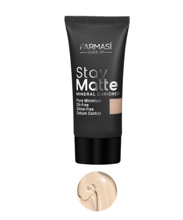 Farmasi Foundation - Stay Matte Foundation Porcelain 02 30 ml 8690131772314