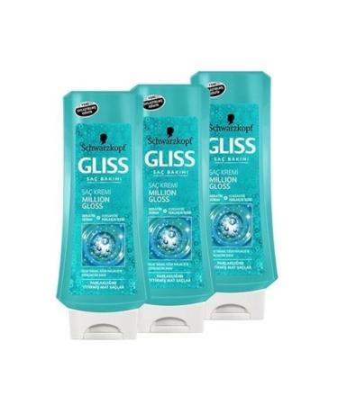 Gliss 400Ml Million gloss Hair Cream x 3 Pieces