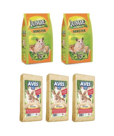 Jungle Hamster Food 500 gr 2 Pieces - Rodent Sawdust 3 Pieces