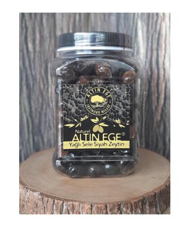 GOLD AEGEAN OLIVE PRODUCTS Gemlik Oily Sele Black Olives 1 Kg