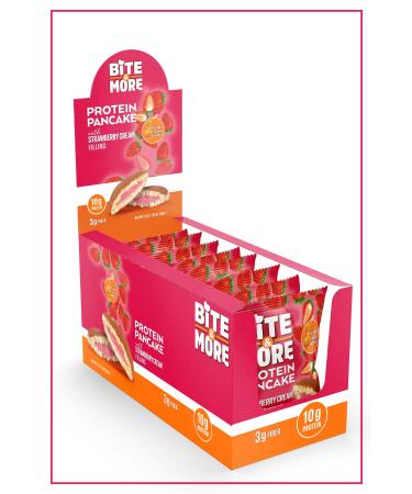 bite & more Protein Pancake / Protein Pancake 50 Grams X 12 Pieces - Strawberry Cream