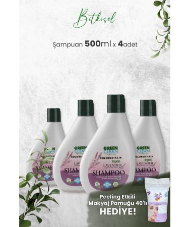 Green Clean Shampoo Lavender 275 ml x 4 Pieces and Gift