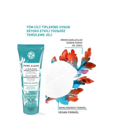 Yves Rocher Pure Algue Make-up Remover Washing Gel for All Skin Types 30 ml - Buy Online on GoSupps.com