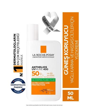 La Roche Posay Anthelios Uvmune 400 Oil Control Fluid Sunscreen Spf50+ 50ml