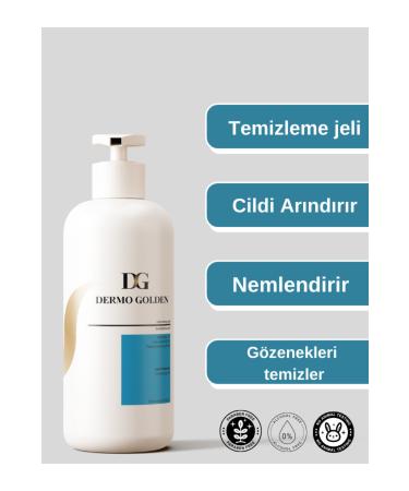 DG DERMO GOLDEN Facial Cleansing Gel 500 Ml Family Size Use