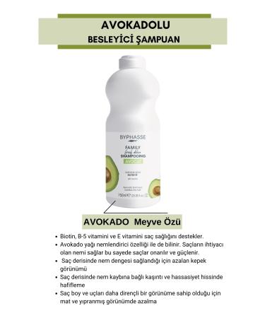 BYPHASSE Family Fresh Dry Hair Special Avocado Shampoo 750ml - Buy Online on GoSupps.com