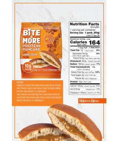 bite & more Protein Pancake / Protein Pancake 50 Grams X 12 Pieces - Caramel Cream - Buy Online on GoSupps.com