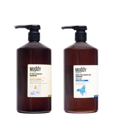 Muddy B-tox&kerat n Shampoo 1000 ml + Horse Tail&longer Hair Shampoo 1000 ml
