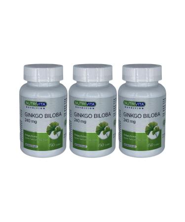 Nutrivita Nutrition Ginkgo Biloba 240 Mg 3x150 Tablets