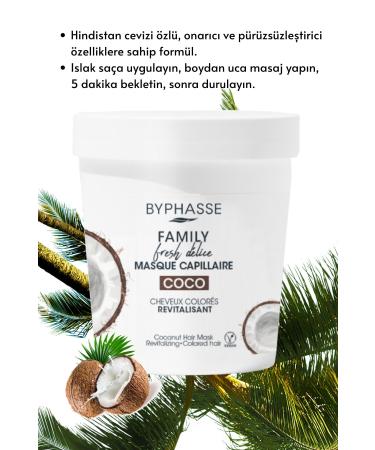 BYPHASSE Family Fresh Coconut Revitalizing Hair Mask 250ml - Buy Online on GoSupps.com