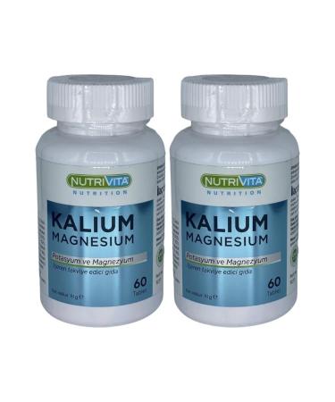 Nutrivita Nutrition Kalium Magnesium 2x60 Tablets Potassium Magnesium Zinc Iron Vitamin B6 B12 Iron