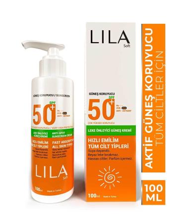 Lila Soft Spf+ 50 Sun Cream for Normal and Combination Skin 100 ml - Buy Online on GoSupps.com