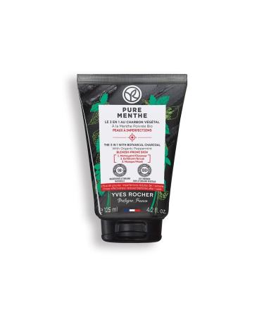 Yves Rocher Peeling and Mask Effect Face Wash Gel - Acne Prone Skin / Pure Menthe 125 Ml