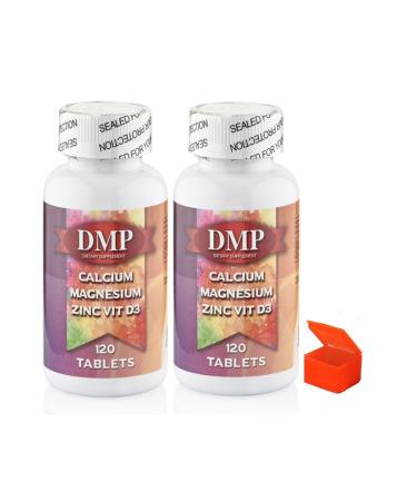 DMP VITAMIN Calcium Magnesium Zinc Vitamin D3 240 Tablets + Pill Box