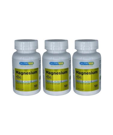 Nutrivita Nutrition Magnesium Vitamin B6 Vitamin 3x120 Tablets Magnesium