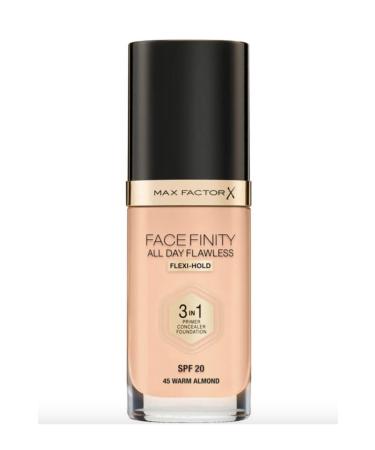 Max Factor Foundation - FaceFinity All Day Flawless Foundation 45 Warm Almond - Buy Online on GoSupps.com