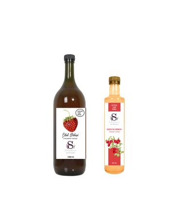 Suheylaana Natural Strawberry Vinegar 1500 Ml - Natural Cranberry Vinegar 500 Ml