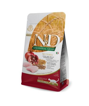 N & D Low Chicken & Pomegranate Sterilized Adult Cat Food 1.5 Kg