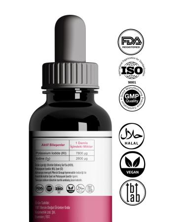 Tabitat Natural Lugol 2% Iodine Solution - Food Supplement Containing Zinc + Vitamin C - Buy Online on GoSupps.com