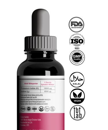 Tabitat Natural Lugol 5% Iodine Solution - Food Supplement Containing Zinc + Vitamin C - Buy Online on GoSupps.com