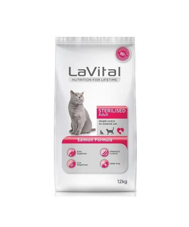 La Vital Sterilesed Adult Cat Food with Salmon 12 KG