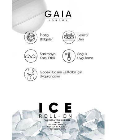 Gaia London Ice Roll-on Firming and Anti-Cellulite Gel 50ml - Buy Online on GoSupps.com