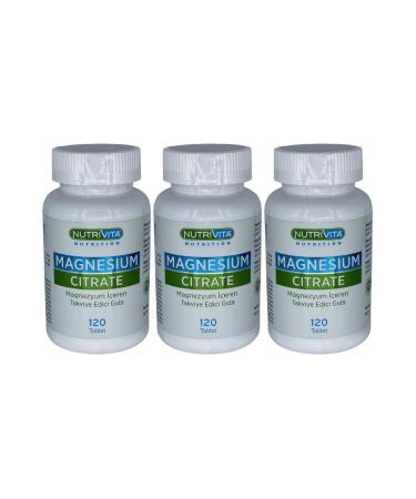 Nutrivita Nutrition Magnesium Citrate 3x120 Tablets Magnesium Citrate