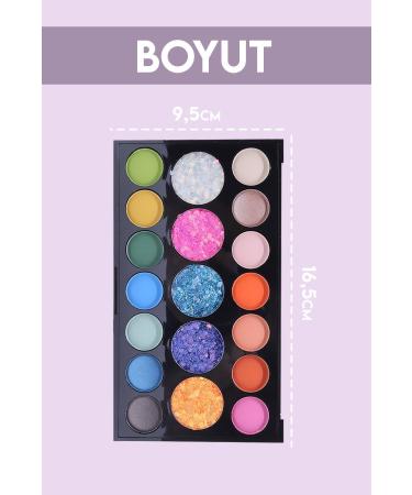 MUJGAN Music Festival 19 Glitter and Matte Eyeshadow Palette No:2 - Buy Online on GoSupps.com
