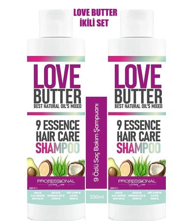 LOVE BUTTER 9 Essence Hair Nourishing Complete Hair Care Shampoo 330 Ml Set of 2