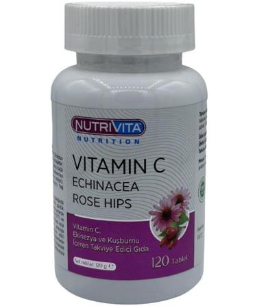 Nutrivita Nutrition Vitamin C 120 Tablets Echinacea Rosehip Extract