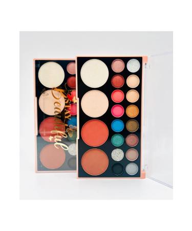 ROWENAROSE Eyeshadow Palette Set of 20 2 Highlighters 2 Blush 16 Coloured Glitter - Buy Online on GoSupps.com