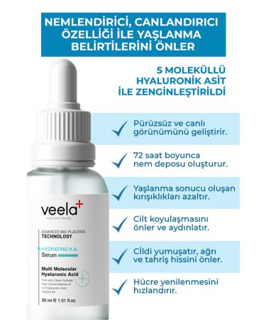 VEELA Anti-Aging Intensive Moisturizing Hydrating Ha Serum - Buy Online on GoSupps.com