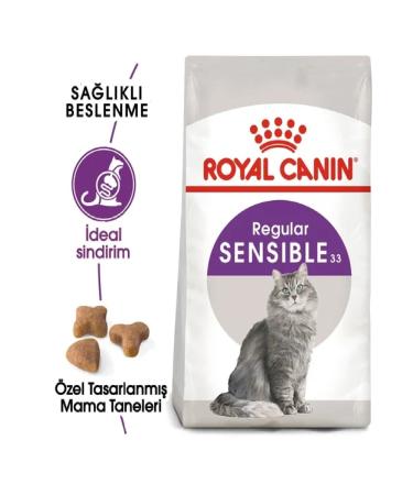 Royal Canin Royal Kanin Sensible 33 Sensitive Adult Cat Food 2kg - Buy Online on GoSupps.com