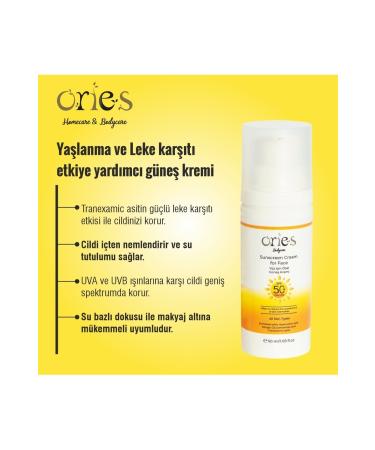 Ories ORIES SPF 50+ SPECIAL SUN CREAM FOR FACE 50 ml - Buy Online on GoSupps.com