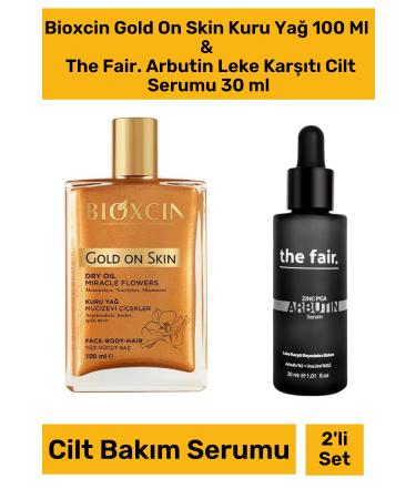 Bioxcin Gold On Skin Dry Oil 100 Ml & The Fair. Arbutin Anti-Spot Skin Serum 30 ml