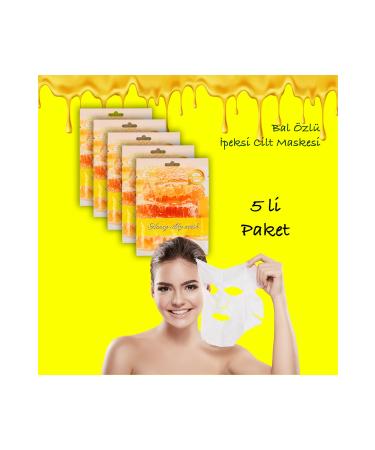 Uniquem 5 Pieces Honey Moisturizing and Whitening Effective Face Mask Honey Mask Xlm96