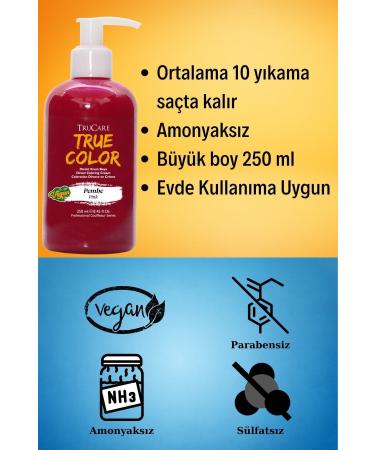 Trucare Truecolor Color Hair Dye Pink 250 ml - Buy Online on GoSupps.com