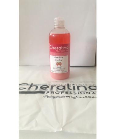 Cheratina Brightening and Dead Skin Remover Hand and Body Peeling Strawberry 600 ml