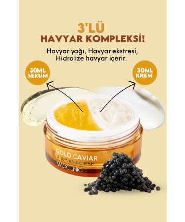 MAXCLINIC Gold Caviar Containing 2 Serum and Cream MAXCLINIC Gold Caviar Serum And Cream
