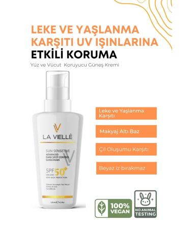 La Vielle Anti-Blemish and Anti-Aging High Protection SPF 50+ Face and Body Sun Cream 125 Ml