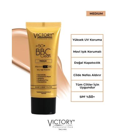 Victory Bbc Cream Moisturizing Natural Concealer Spf50 03-medium 40 ml - Buy Online on GoSupps.com