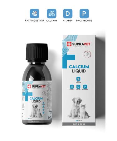 Supravet Cat Calcium Food Supplement 100 ML (Liquid Drops for Calcium Deficiency in Cats) SUP032 - Buy Online on GoSupps.com
