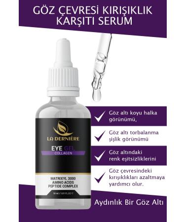 La Derniere Under Eye Anti-Puffiness Anti-Blemish and Brightening Eye Contour Care Serum 30 Ml
