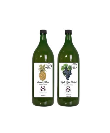 S heylaana Natural Pineapple Vinegar 2000 Ml - Natural Black Grape Vinegar 2000 Ml