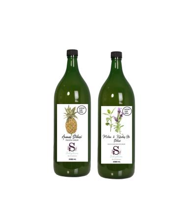 S heylaana Natural Pineapple Vinegar 2000 Ml - Natural Melissa & Black Pepper Vinegar 2000 Ml