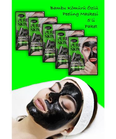 Dahaus 5 Pieces Blackhead Mask 20 Grams Bamboo Charcoal Cure Applyable Face Mask XLM1325