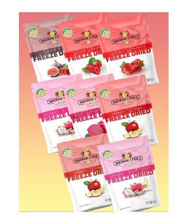 Madame Lyras Freeze Dried 2 White Dragons 2 Whole Strawberries 2 Sliced Figs 2 Sliced Apples Package