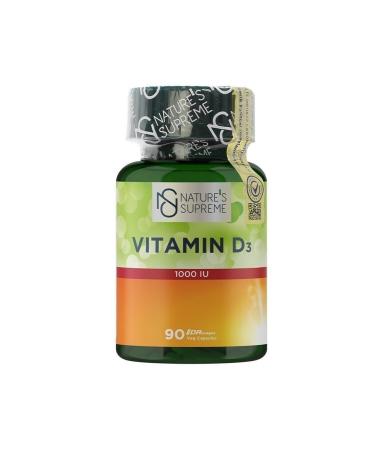 Natures Supreme Vitamin D3 1000 IU 90 Capsules