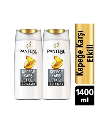 Pantene 2 in 1 Shampoo Anti-Dandruff 700 ml + 700 ml